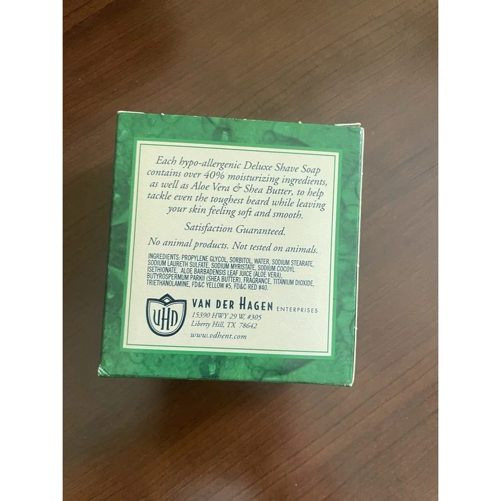 Van Der Hagen Deluxe Shave Soap For Dry Skin Heavy Beard 2.5 oz